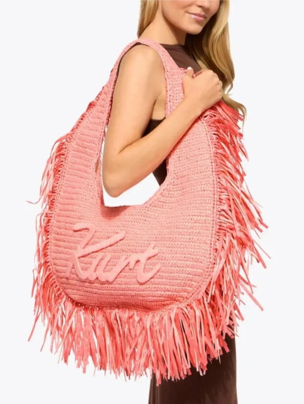 Kurt Geiget Large Hobo Fringe Bag